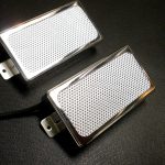 Humbucker PAF SET A5 Open Chrome Cover SILVER FOIL Custom Q-Bucker