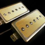 Humbucker Sized P90s Set GOLD FOIL Raw cover PAF