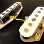 Telecaster WHITE QUARTER POUND Pickups Set Custom Tele Bridge Neck .250" A5 Hand Wound