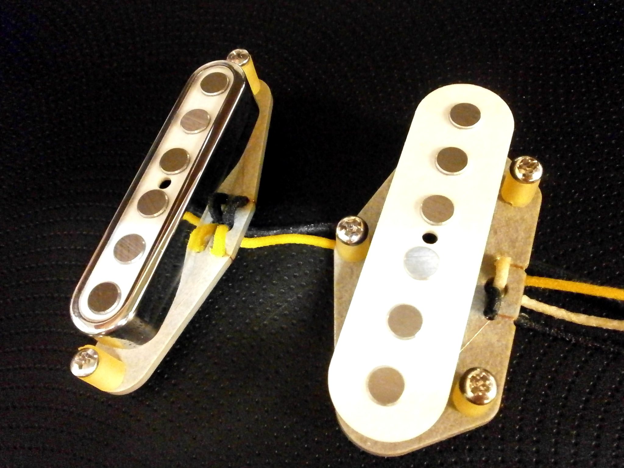 Telecaster White Quarter Pound Pickups Set Custom Tele Bridge Neck 250″ A5 Hand Wound Q