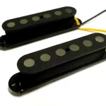 Q pickups HOT Jaguar Quarter Pound SET 13.5kΩ / 12.3kΩ Black .250" Alnico 5 Guitar Fits Fender Squire Offset Jag