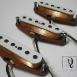 Stratocaster  Guitar A5 Pickups SET Fullerton RE Red Bottom White Top Hand Wound by Q pickups Strat