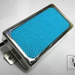 Q pickups CHROME Open Cover BLUE FOIL  Humbucker PAF Guitar Pickup Hand Wound