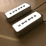 SOAP BAR P90 Pickups SET METAL CHROME PLATED Nickel Silver Cover Vintage Custom Shop Q