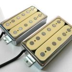 HYBRID Humbucker SET PAF Pickup Alnico V Rods CREAM Double Slug Fender Tone Gibson Size Q Pickups Custom Shop