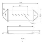 DOG EAR P90 Pickup 1pc Bridge OR Neck BLACK/CHROME/NICKEL/RAW NICKEL Fits Casino Riviera Wildcat ES-330 Gibson Epiphone John Lennon 50s 60s - Image 8