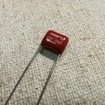 Capacitor .015µF Metallized Polyester Film Red Drop Cap Illinois CDE 100V