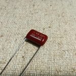 Capacitor .047µF Metallized Polyester Film Red Drop Cap Illinois CDE 47nF 250V