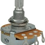 Potentiometer Alpha 250kOhm LOG Audio Taper Coarse METRIC Split Shaft