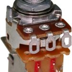 Potentiometer Alpha 250kOhm Push-Pull LOG Audio Taper METRIC Split Shaft
