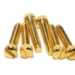 Humbucker P90 Fillister Pole Screws Gold plated PAF USA Qty 6