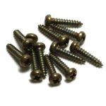 Humbucker Aged BRASS SCREWS #2 x 3/8" Qty 8 For Humbucker P90 Baseplate 8pcs