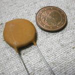 Capacitor .05µF Ceramic Disc 50nF 60s 70s Orange Red Dime Cap 500V +-10% Vintage Strat Tele Bass