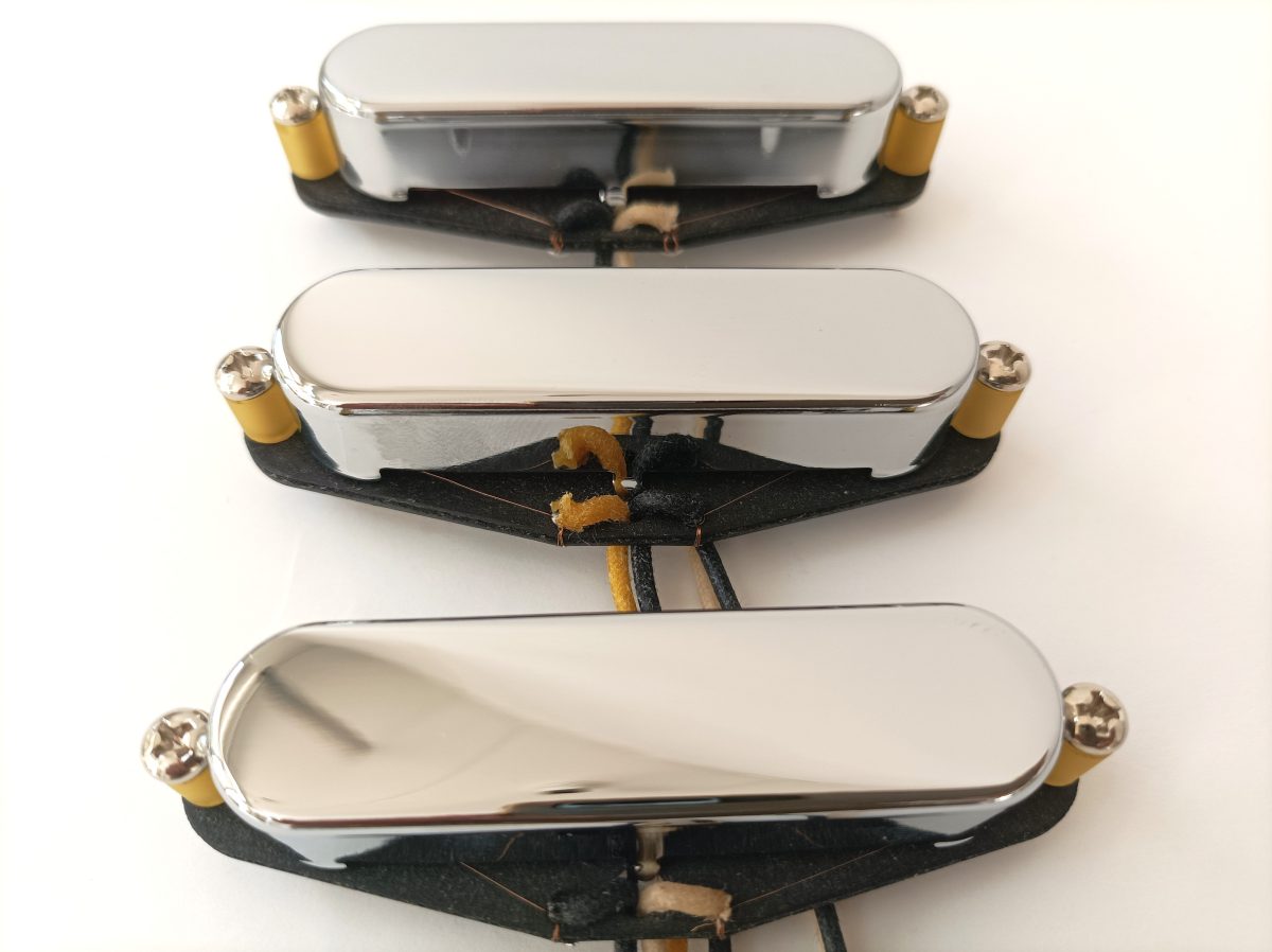 Stratocaster HOT Pickups Nickel-Silver Covers Chrome/Raw Hand Wound Q Custom Strat - Image 2
