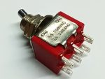 Mini Switch DPDT SHORT LEVER ON-ON 2-Position Coil Split Phase Reversal Series Parallel - Image 3